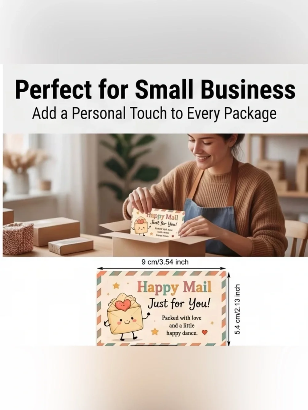 50 “Happy Mail Just for You” Business Cards